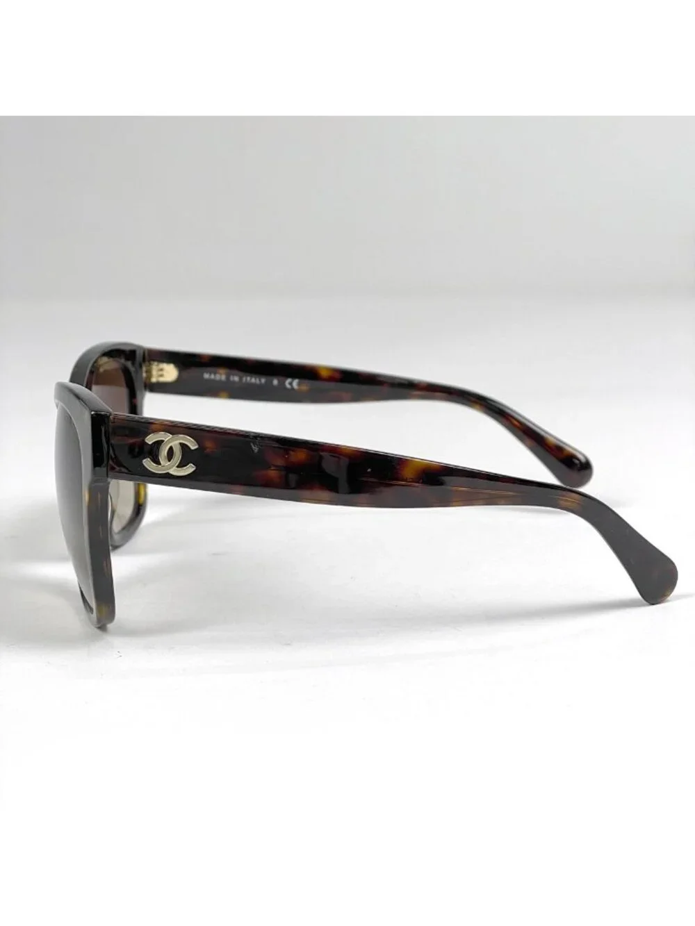 Chanel Sunglasses CC Logo Eyewear Demi Pattern Acetate Brown